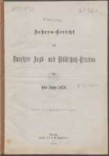 Jahres-Bericht des Danziger Jagd- und Wildschutz-Vereins für das Jahr 1878