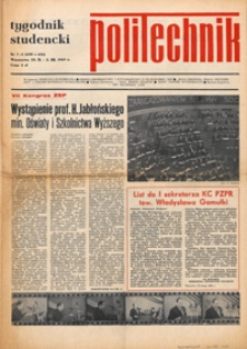 Tygodnik studencki "Politechnik", 1969, nr 7-8 (430-431)