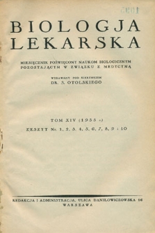 Biologja Lekarska 1935, nr 1-10