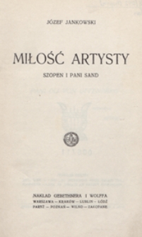 Miłość artysty : Szopen i pani Sand