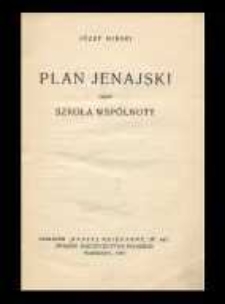 Plan Jenajski jako szkoła wsp&oacute;lnoty