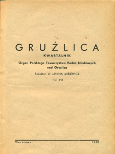 Gruźlica : organ Związku Przeciwgruźliczego, 1948, R. 16, z. 1-4