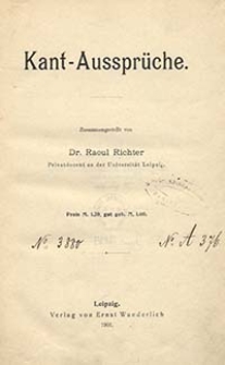 Kant-Aussprüche