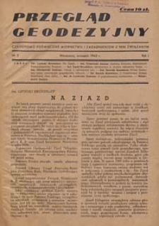 Przegląd Geodezyjny : czasopismo poświęcone miernictwu i zagadnieniom z nim związanym 1945 R. 1 nr 3