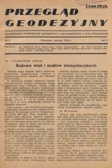 Przegląd Geodezyjny : czasopismo poświęcone miernictwu i zagadnieniom z nim związanym 1946 R. 2 nr 6