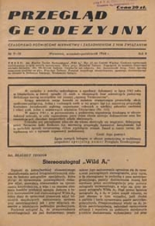 Przegląd Geodezyjny : czasopismo poświęcone miernictwu i zagadnieniom z nim związanym 1946 R. 2 nr 9-10