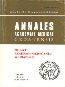 Annales Academiae Medicae Gedanensis, 1995, supl. 1