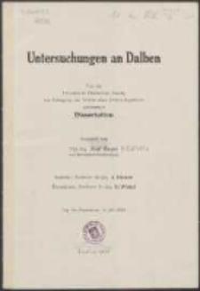 Untersuchungen an Dalben