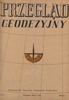 Przegląd Geodezyjny : czasopismo poświęcone miernictwu i zagadnieniom z nim związanym 1953 R. 9 nr 3