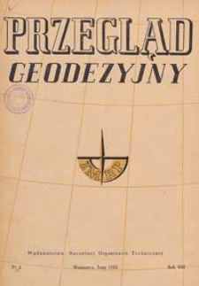 Przegląd Geodezyjny : czasopismo poświęcone miernictwu i zagadnieniom z nim związanym 1952 R. 8 nr 2