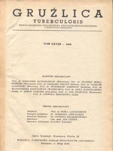 Gruźlica : organ Związku Przeciwgruźliczego, 1960, R. 28, z. 1-12