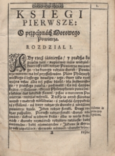 Navka O Morowym Powietrzv Na Czwory Xiegi Rozlozona [...]