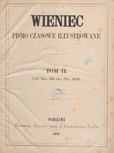 Wieniec : pismo czasowe ilustrowane. R. 1, 1872, nr 53