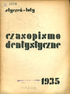Czasopismo Dentystyczne 1935, r.5, ne 1, 5-6