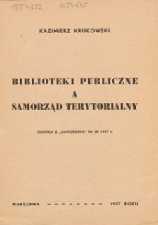 Biblioteki publiczne a samorząd terytorialny