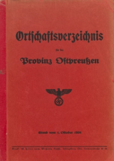 Ortschaftsverzeichnis für die Provinz Ostpreussen : zum Dienstgebrauch für die Postanstalten amtlich
