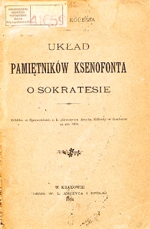 Układ Pamiętników Ksenofonta o Sokratesie