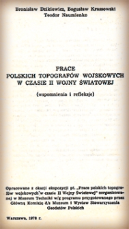 Prace polskich topografów wojskowych w czasie II wojny światowej : (wspomnienia i refleksje)