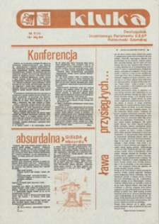 Kluka : dwutygodnik Uczelnianego Parlamentu SZSP Politechniki Gdańskiej, V 1978, nr 5 (V)