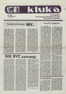 Kluka : dwutygodnik Uczelnianego Parlamentu SZSP Politechniki Gdańskiej, VI 1978, nr 6 (VI)