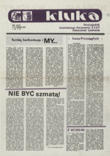 Kluka : dwutygodnik Uczelnianego Parlamentu SZSP Politechniki Gdańskiej, VI 1978, nr 6 (VI)