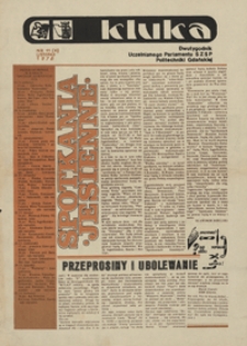 Kluka : dwutygodnik Uczelnianego Parlamentu SZSP Politechniki Gdańskiej, XI 1978, nr 11 (XI)
