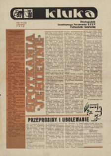 Kluka : dwutygodnik Uczelnianego Parlamentu SZSP Politechniki Gdańskiej, XI 1978, nr 11 (XI)