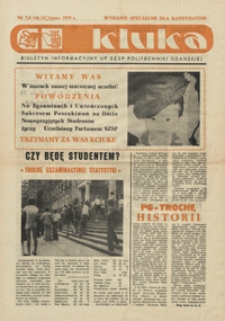 Kluka : biuletyn informacyjny UP SZSP Politechniki Gdańskiej, VII 1979, nr 7, 8 (18, 19)