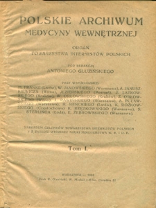 Polskie Archiwum Medycyny Wewnętrznej 1924, T. 1, nr 1-4