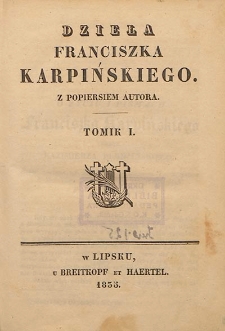 Dzieła Franciszka Karpińskiego. T. 1
