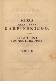 Dzieła Franciszka Karpińskiego. T. 2