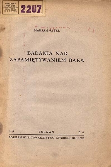 Badania nad zapamiętywaniem barw