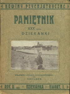Nowiny Psychjatryczne 1925, R.2, z. 1, 4