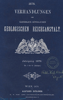 Verhandlungen der Geologischen Bundesanstalt Jg. 1878 Nr 1-18