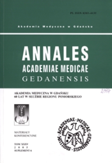 Annales Academiae Medicae Gedanensis, 2005, supl. 6 : Akademia Medyczna w Gdańsku. 60 lat w służbie regionu pomorskiego
