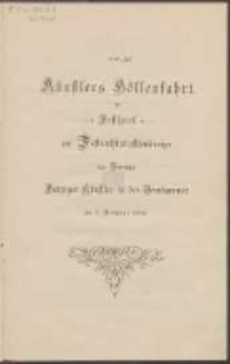 K&uuml;nstlers H&ouml;llenfahrt : Festspiel zur Fastnachtskost&uuml;mkneipe des Vereins Danziger K&uuml;nstler in der Peinkammer am 5. Februar 1898.