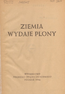 Ziemia wydaje plony