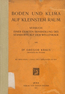 Boden und Klima auf kleinstem Raum : Versuch einer exakten Behandlung des Standorts auf dem Wellenkalk