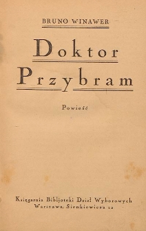 Doktor Przybram : powieść