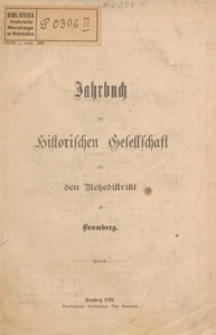 Jahrbuch der Historischen Gesellschaft f&uuml;r den Netzedistrikt zu Bromberg, 1899
