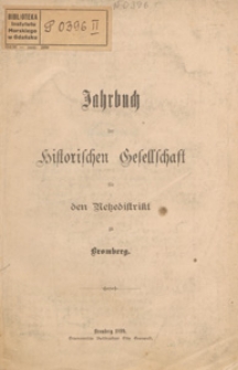 Jahrbuch der Historischen Gesellschaft für den Netzedistrikt zu Bromberg, 1899