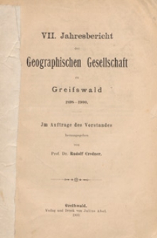 Jahresbericht der Geographischen Gesellschaft zu Greifswald