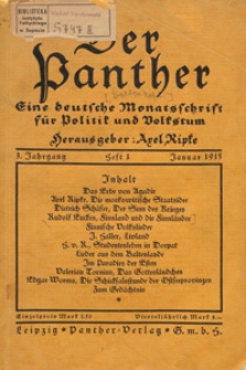 Der Panther, 1915 H 1