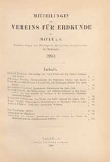 Mittheilungen des Vereins für Erdkunde zu Halle a. S., 1890