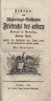 Lebens und Regierungs - Geschichte Friedrichs des andern Konigs in Preussen, T.5