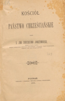 Kości&oacute;ł i państwo chrześciańskie