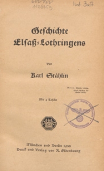 Geschichte Elsatz Lothringens