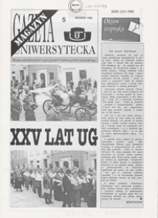 Gazeta Uniwersytecka Magazyn, 1995, nr 5