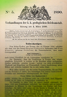 Verhandlungen der Geologischen Bundesanstalt Jg. 1890 Nr 1-18