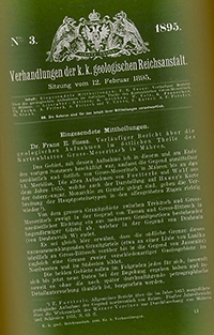 Verhandlungen der Geologischen Bundesanstalt Jg. 1895 Nr 1-18